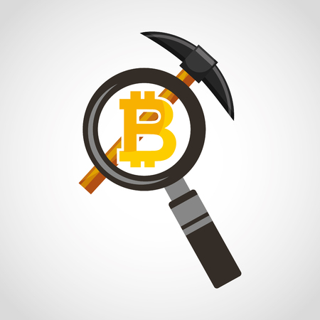 Bitcoins investment business icons vector illustration designのイラスト素材