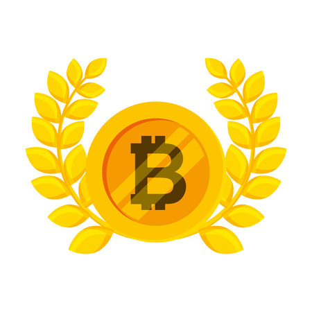 Bitcoins investment business icons vector illustration designのイラスト素材