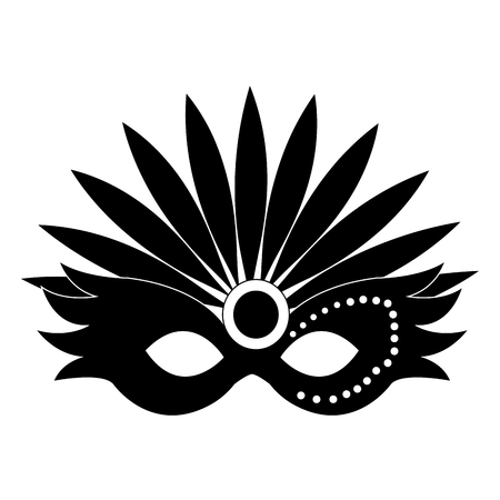 Carnival mask isolated icon vector illustration designのイラスト素材