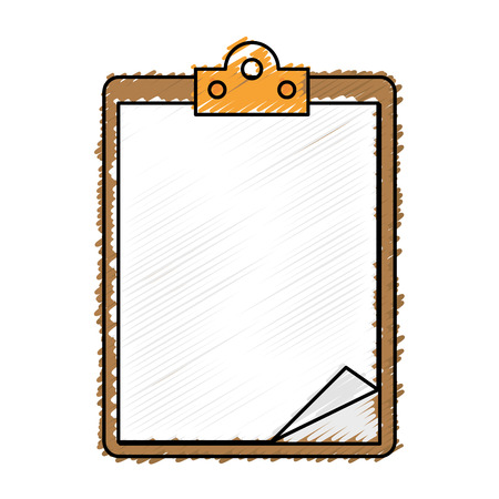 clipboard paper isolated icon vector illustration designのイラスト素材