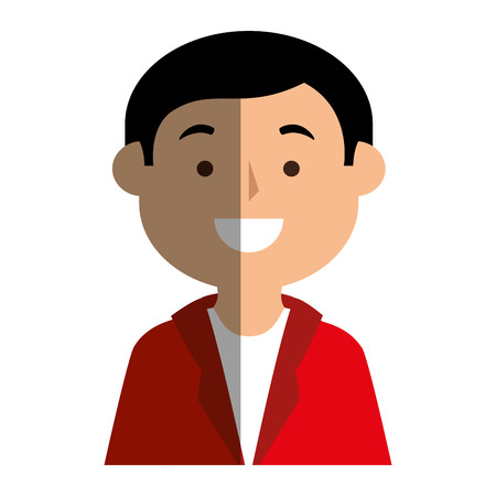 young man avatar character vector illustration designのイラスト素材