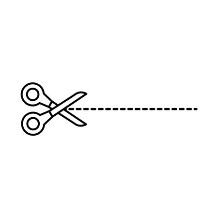 Scissor cute lines icon vector illustration graphic design