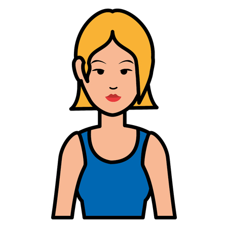Woman cute cartoon icon vector illustration graphic designのイラスト素材