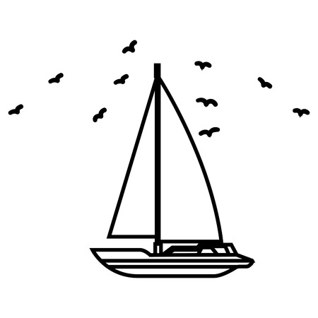 Sea ship transport icon vector illustration graphic designのイラスト素材
