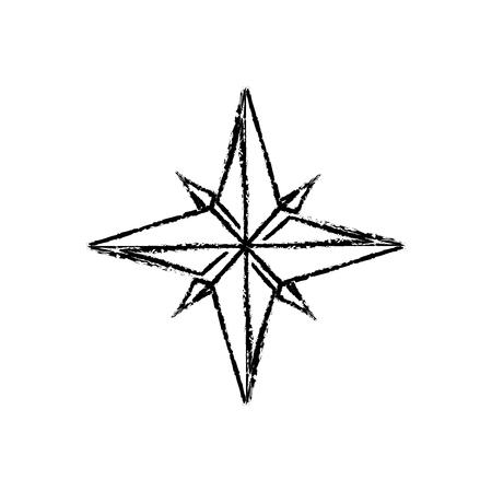 Nautical rose navigation icon vector illustration graphic designのイラスト素材