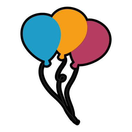 Air balloons decoration icon vector illustration graphic designのイラスト素材