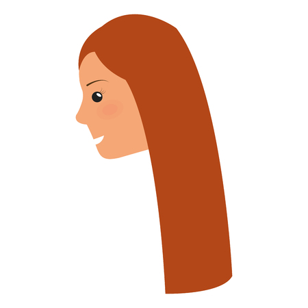 young woman avatar character vector illustration designのイラスト素材
