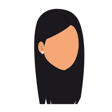 young woman avatar character vector illustration designのイラスト素材