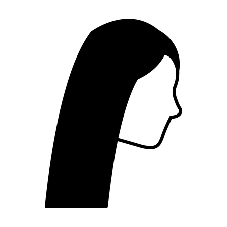 young woman avatar character vector illustration designのイラスト素材