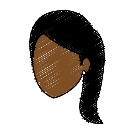 young woman avatar character vector illustration designのイラスト素材