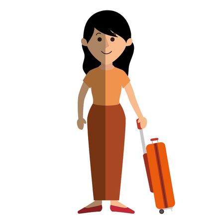 beautifull mother avatar character vector illustration designのイラスト素材