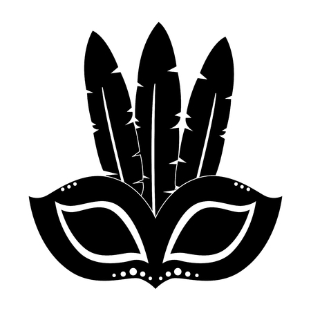 Carnival mask isolated icon vector illustration designのイラスト素材