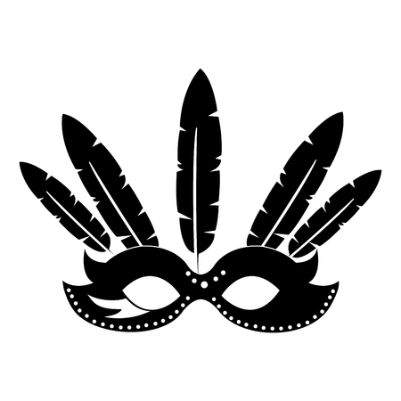 Carnival mask isolated icon vector illustration designのイラスト素材