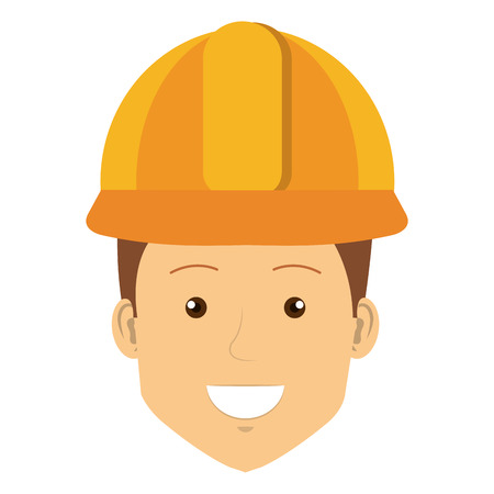 construction workman avatar character vector illustration designのイラスト素材
