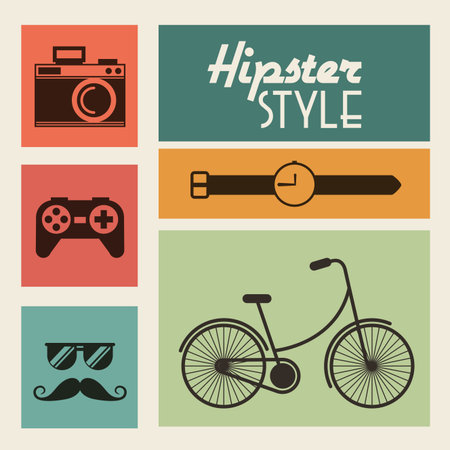 retro hipster style element icon vector illustration designのイラスト素材