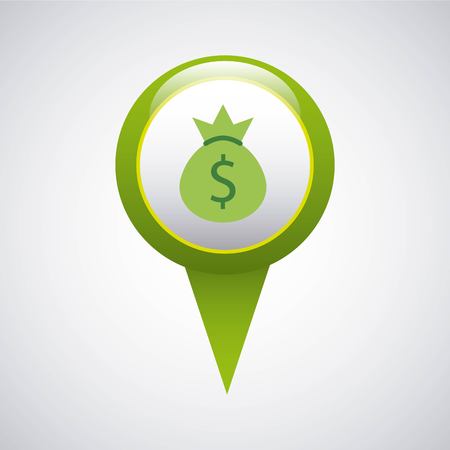 pin pointer location with business icon vector illustration designのイラスト素材