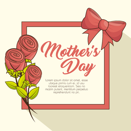 happy mothers day card vector illustration designのイラスト素材