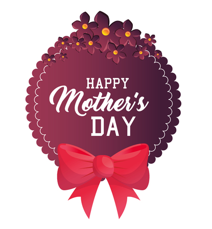 happy mothers day card vector illustration designのイラスト素材