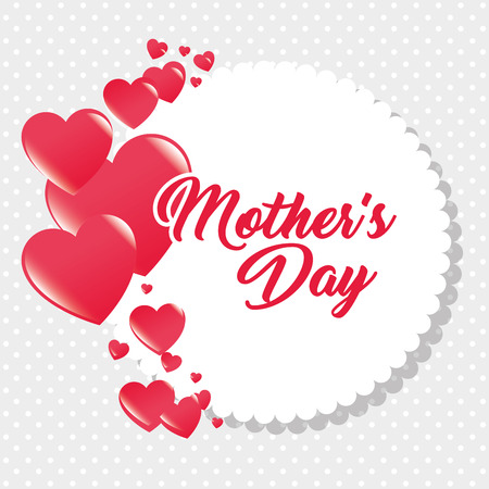 happy mothers day card vector illustration designのイラスト素材