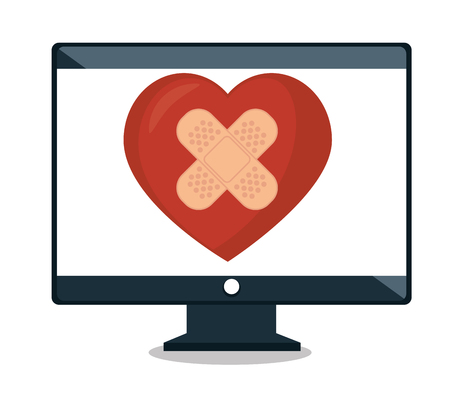 digital healthcare technology icon vector illustration designのイラスト素材