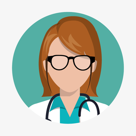 professional doctor avatar character vector illustration designのイラスト素材