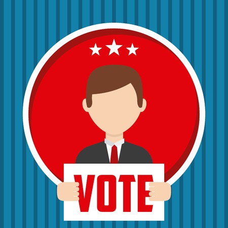 US presidential voting concept vector illustration designのイラスト素材