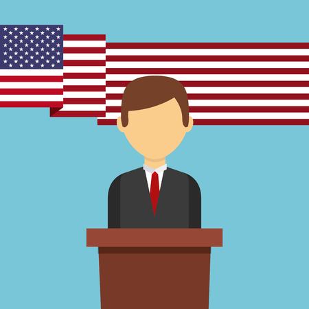 US presidential voting concept vector illustration designのイラスト素材
