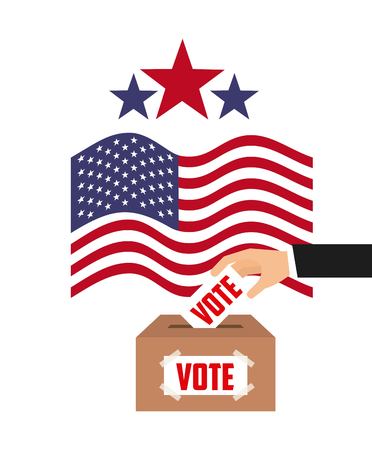 US presidential voting concept vector illustration designのイラスト素材
