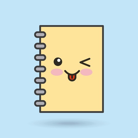 notebook character vector illustration designのイラスト素材