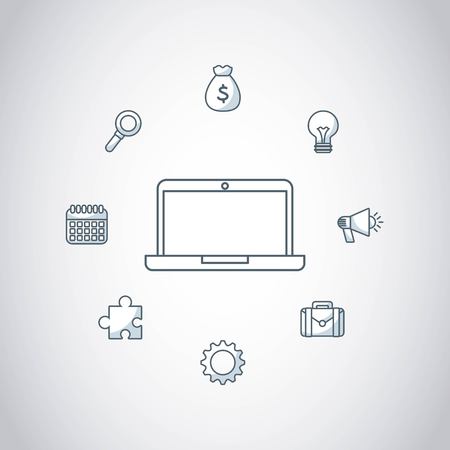 laptop computer technology icon vector illustration designのイラスト素材