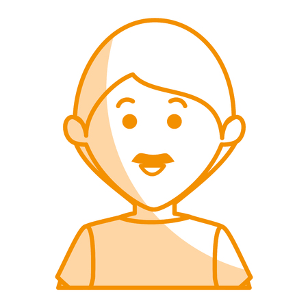 young father avatar character vector illustration designのイラスト素材