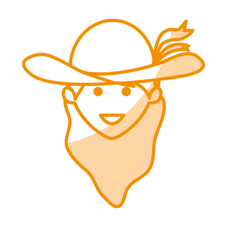 young woman avatar character vector illustration designのイラスト素材