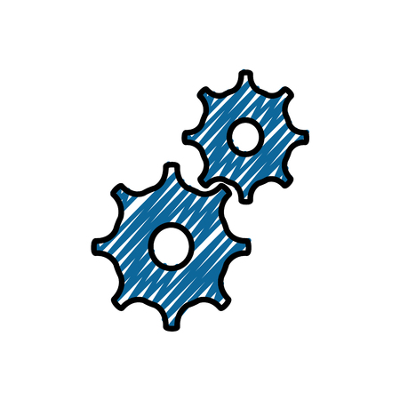 Gears machinery pieces icon vector illustration graphic designのイラスト素材