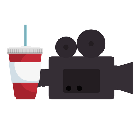 Cinema entertainment elements icons vector illustration designのイラスト素材