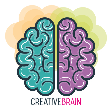creative profile and brain vector illustration designのイラスト素材