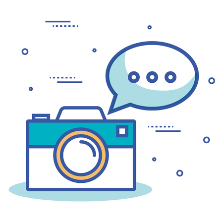 camera photographic with icon vector illustration designのイラスト素材