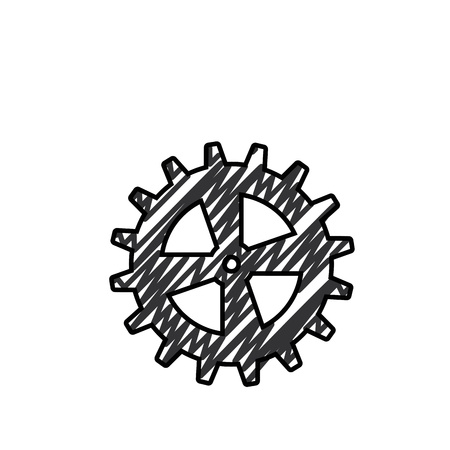 Gear machinery piece icon vector illustration graphic designのイラスト素材