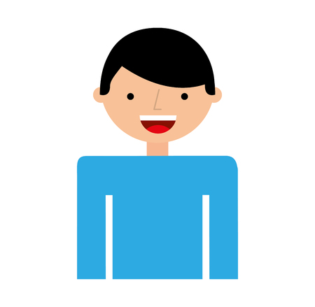 young man avatar character vector illustration designのイラスト素材