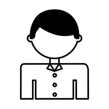 young man avatar character vector illustration designのイラスト素材