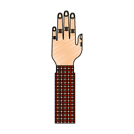 Hand human up isolated icon vector illustration design.のイラスト素材