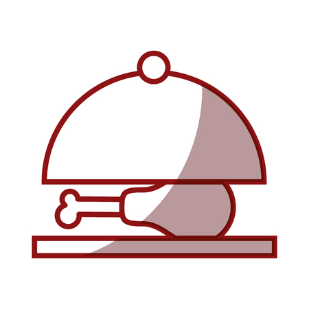 A tray with chicken icon vector illustration designのイラスト素材