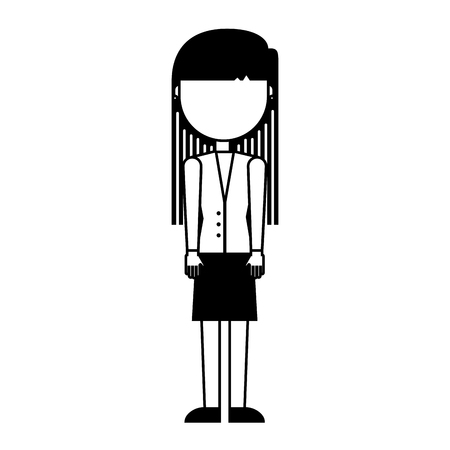 businesswoman avatar character icon vector illustration designのイラスト素材