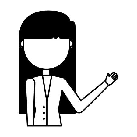 businesswoman avatar character icon vector illustration designのイラスト素材