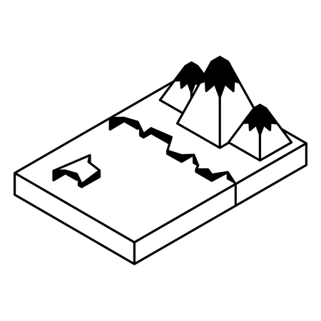 Artic terrain isometric icon vector illustration design.のイラスト素材