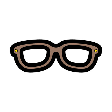 glasses accessory icon over white background. vector illustrationのイラスト素材