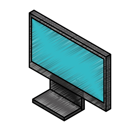 monitor computer isometric icon vector illustration designのイラスト素材