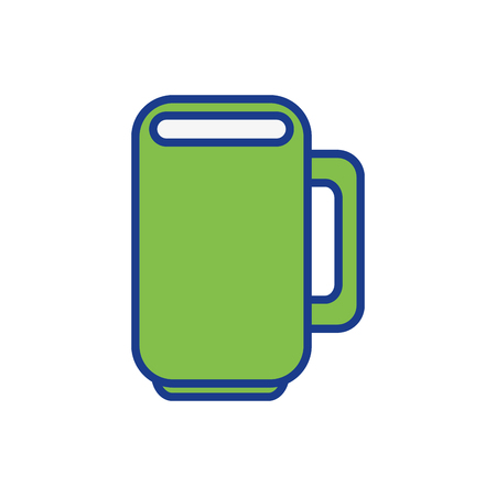 coffee mug icon over white background. vector illustrationのイラスト素材