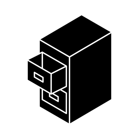 Document filing cabinet isometric vector illustration designのイラスト素材