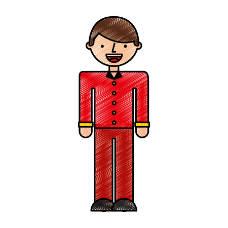 young man avatar character vector illustration designのイラスト素材