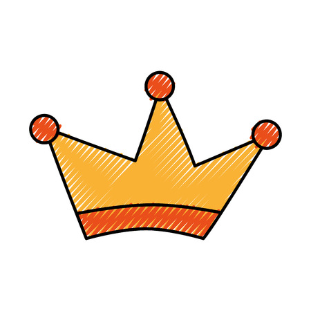 King crown drawing isolated icon vector illustration designのイラスト素材
